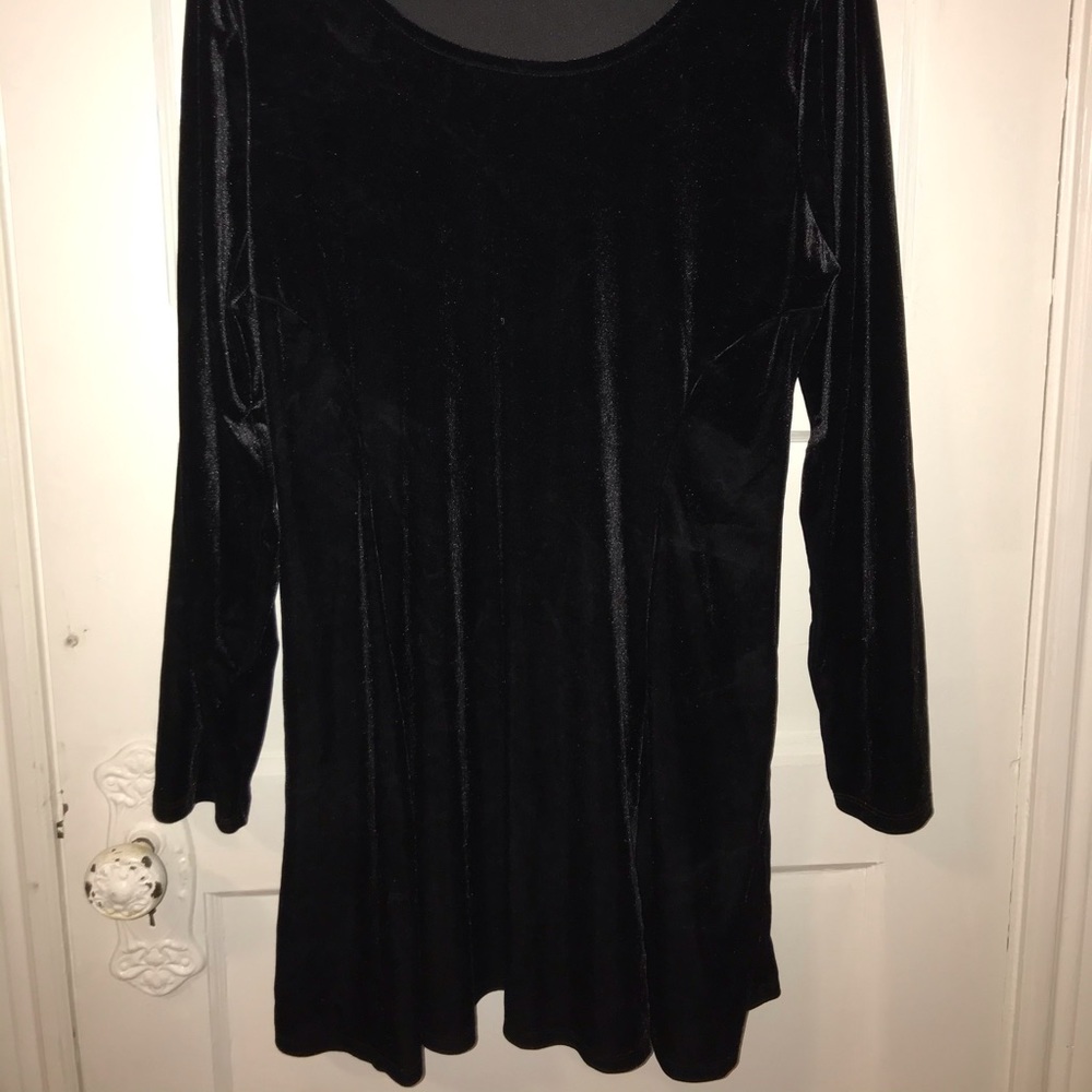 Long sleeve Velvet skater dress!